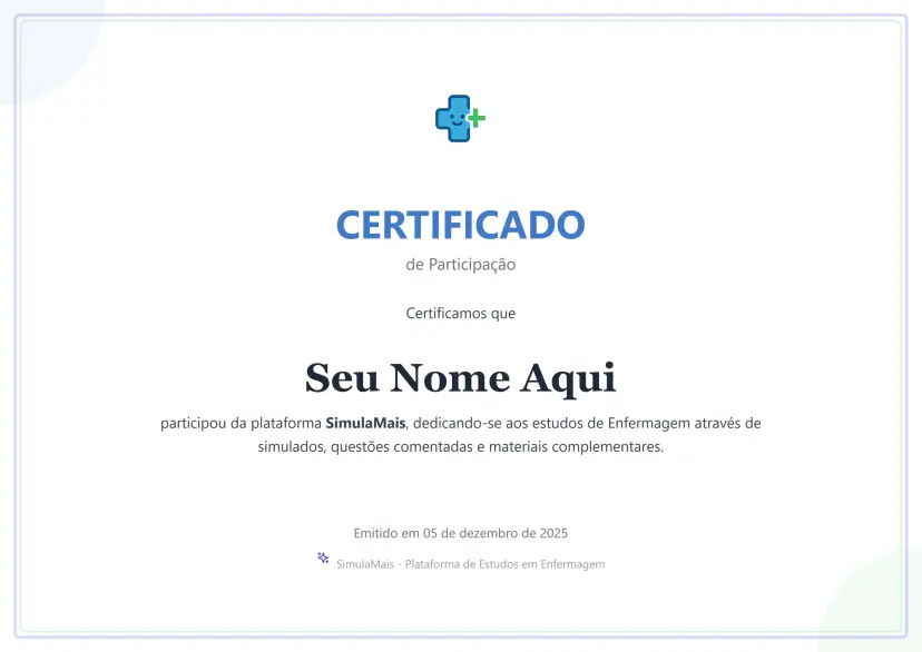 Amostra do Certificado SimulaMais